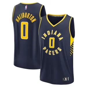 Tyrese Haliburton Indiana Pacers Youth Fast Break Replica Player Jersey Icon Exquisite Edition Navy