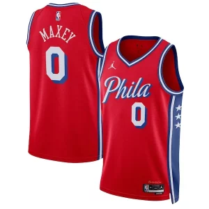 Tyrese Maxey Philadelphia 76ers Jordan Brand Unisex Swingman Uniques Jersey Statement Edition Red
