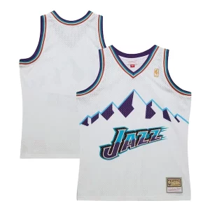 Utah Jazz 1996 97 Hardwood Classics Swingman Jersey Bold White