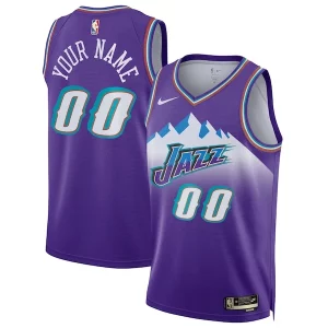 Utah Jazz Nike Unisex 2022/23 Custom Swingman Jersey Haut de gamme Classic Edition Purple
