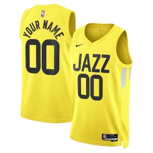 Utah Jazz Nike Unisex Swingman Custom Jersey Gold Icon Bold Edition