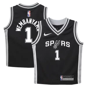 Victor Wembanyama San Antonio Spurs Nike Élégant Toddler Swingman Player Jersey Icon Edition Black