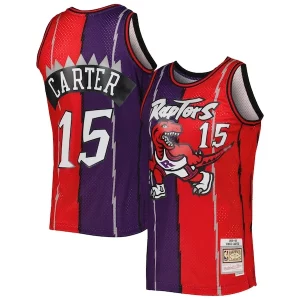 Vince Carter Toronto Raptors Hardwood Classics 1998/99 Collectible Split Swingman Jersey Purple/Red