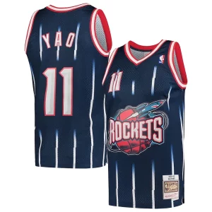 Yao Ming Houston Rockets Hardwood Classics 2002 03 Swingman Superbe Jersey Navy