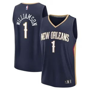 Zion Williamson New Orleans Pelicans Youth Fast Break Dashing Replica Player Jersey Icon Edition Navy