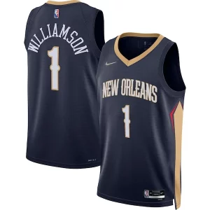Zion Williamson New Orleans Pelicans Nike 2021/22 Premium Diamond Swingman Jersey Icon Edition Navy