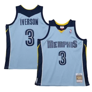 Allen Iverson Memphis Grizzlies 2009/10 Hardwood Classics Swingman Jersey Light Classique Blue