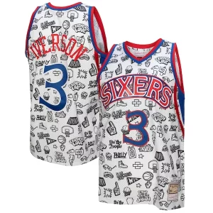 Allen Iverson Philadelphia 76ers 1996/97 Swingman Tendance Jersey White