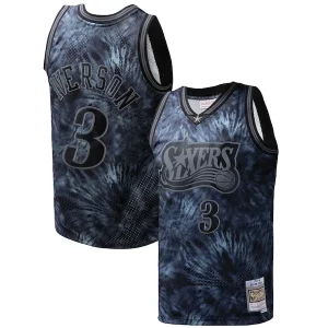 Allen Iverson Philadelphia 76ers Hardwood Classics 1997/98 Incontournable Tie Dye Swingman Jersey Black