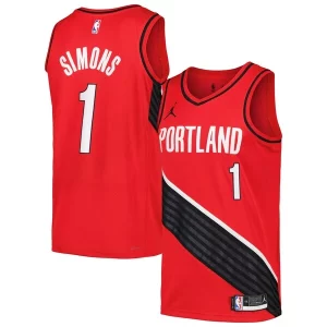 Anfernee Simons Portland Trail Blazers Jordan Personalisable Brand Swingman Player Jersey Statement Edition Red/Black