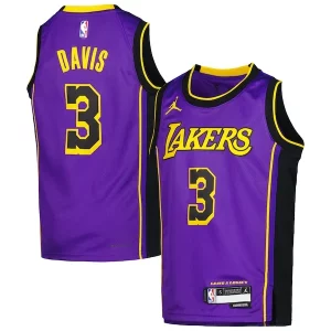 Anthony Davis Los Angeles Lakers Jordan Distingué Brand Youth Swingman Jersey Statement Edition Purple