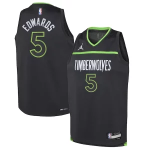 Anthony Edwards Superbe Minnesota Timberwolves Jordan Brand Youth Swingman Jersey Statement Edition Black