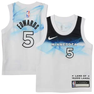 Anthony Edwards Minnesota Timberwolves Nike Toddler 2024/25 Swingman Player Collectible Jersey City Edition White