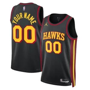 Atlanta Hawks Jordan Brand Unisex 2022/23 Swingman Custom Jersey Statement Éclatant Edition Black