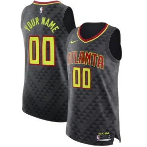 Atlanta Hawks Nike Authentic Custom Jersey Black Icon Sophistiqué Edition