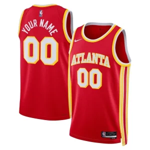 Atlanta Hawks Nike Unisex Swingman Custom Jersey Red Icon Edition Distingué