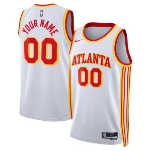 Atlanta Hawks Nike Unisex Swingman Custom Jersey White Personalisable Association Edition