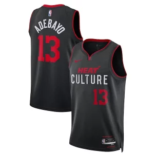 Bam Adebayo Miami Heat Exclusif Nike Unisex 2023/24 Swingman Jersey Black City Edition