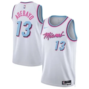 Bam Adebayo Miami Notable Heat Nike Unisex 2024/25 Swingman Player Jersey City Edition White