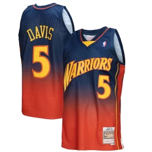 Baron Davis Golden State Warriors 2006/07 Hardwood Classics Admirable Fadeaway Swingman Player Jersey Navy/Orange