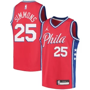 Ben Simmons Philadelphia 76ers Exclusif Jordan Brand Youth 2020/21 Swingman Player Jersey Statement Edition Red