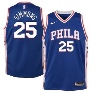 Ben Simmons Philadelphia Élégant 76ers Nike Youth Swingman Jersey Royal Icon Edition/White