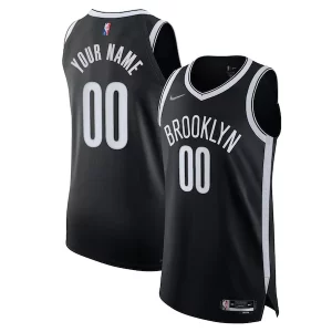 Brooklyn Nets Nike 2021/22 Personalisable Diamond Authentic Custom Jersey Icon Edition Black