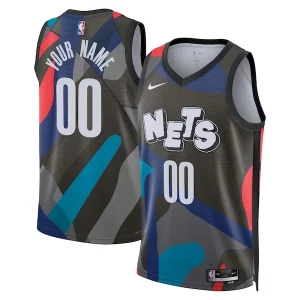 Brooklyn Nets Nike Unisex 2023/24 Custom Swingman Jersey Black City Edition Unique