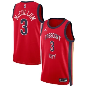 CJ McCollum New Orleans Pelicans Jordan Brand Unisex Swingman Jersey Statement Exceptionnel Edition Red