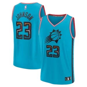 Cameron Johnson Phoenix Suns Youth 2022/23 Fast Break Jersey City Edition Tendance Turquoise
