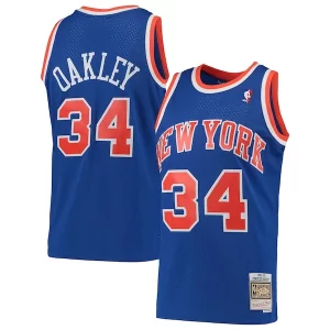Charles Oakley New York Knicks Hardwood Sophistiqué Classics Swingman Jersey Blue
