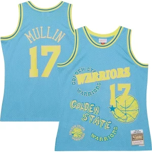 Chris Mullin Golden State Moderne Warriors 1993/94 Swingman Sidewalk Sketch Jersey Light Blue