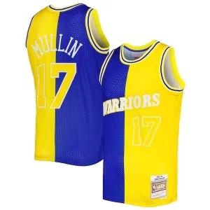 Chris Mullin Golden State Warriors Hardwood Classics 1993/94 Split Swingman Jersey Collectible Royal/Gold
