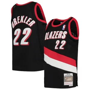 Clyde Collectible Drexler Portland Trail Blazers Youth 1991/92 Hardwood Classics Swingman Jersey Black