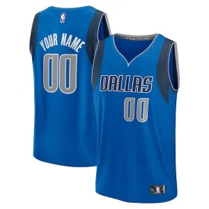Dallas Mavericks Youth Custom Fast Luxueux Break Jersey Blue Icon Edition