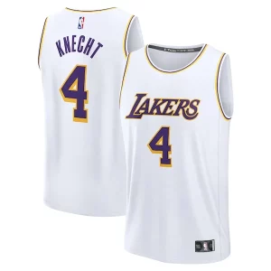 Dalton Knecht Los Angeles Lakers Fast Break Replica Player Jersey Association Edition White Premium