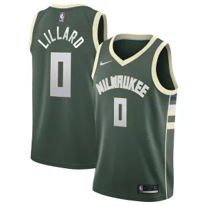 Damian Lillard Milwaukee Bucks Nike Prime Unisex Swingman Player Jersey Icon Edition Hunter Green