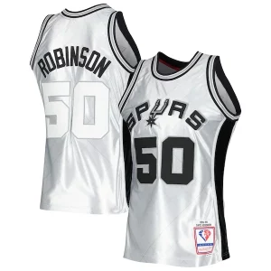David Robinson San Antonio Spurs 1998/99 Hardwood Classics Luxueux 75th Anniversary Swingman Jersey Platinum