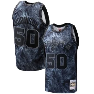 David Exceptionnel Robinson San Antonio Spurs Hardwood Classics 1998/99 Tie Dye Swingman Jersey Black