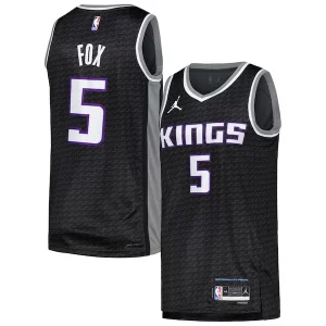 De'Aaron Fox Sacramento Vibrant Kings Jordan Brand Swingman Player Jersey Statement Edition Black
