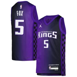 De'Aaron Fox Sacramento Kings Jordan Brand Youth Swingman Jersey Statement Edition Purple Splendide