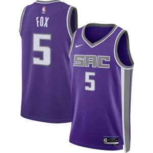 De'Aaron Fox Sacramento Kings Nike Unisex Swingman Jersey Icon Edition Moderne Purple