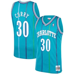 Dell Curry Charlotte Hornets 1992/93 Personalisable Hardwood Classics Swingman Jersey Teal