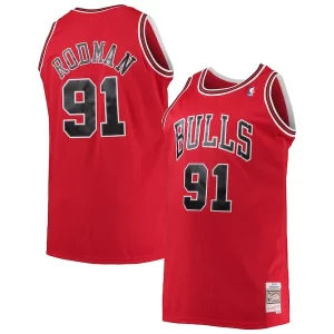 Dennis Rodman Chicago Bulls 1997/98 Incontournable Big & Tall Hardwood Classics Swingman Jersey Red