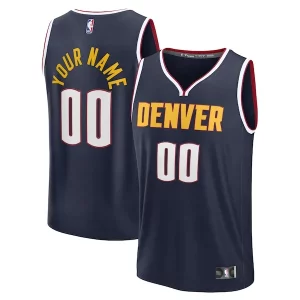 Denver Nuggets Fast Break Custom Jersey Icon Edition Dashing Navy/Blue