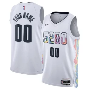 Denver Nuggets Nike Unisex 2024/25 Custom Swingman Jersey City Edition Moderne White