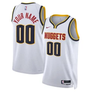 Denver Nuggets Nike Unisex Swingman Custom Confortable Jersey White Association Edition