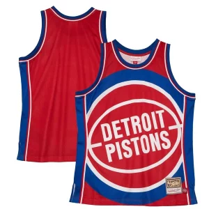 Detroit Pistons Hardwood Classics Notable Blown Out Fashion Jersey Red