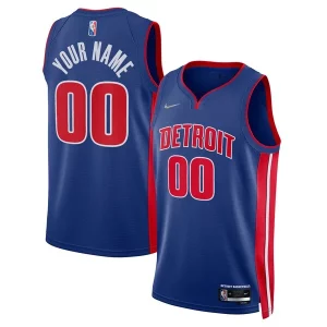 Detroit Pistons Nike 2021/22 Diamond Swingman Uniques Custom Jersey Icon Edition Blue