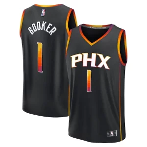 Devin Booker Phoenix Suns Fast Break Replica Player Jersey Statement Edition Black Distingué